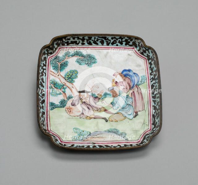 Tray, China, 1730/70. Creator: Jingdezhen Porcelain.
