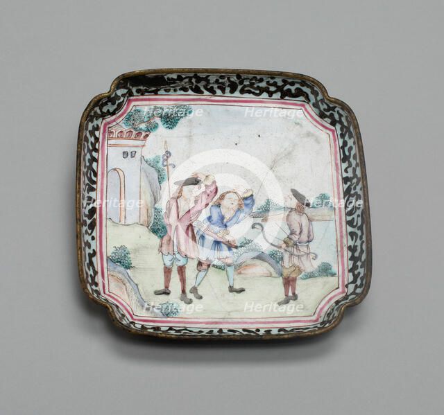 Tray, China, 1730/70. Creator: Jingdezhen Porcelain.