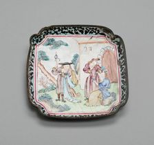 Tray, China, 1730/70. Creator: Jingdezhen Porcelain