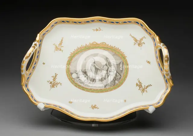 Tray (part of a Coffee Service), Vienna, c. 1770. Creator: Vienna State Porcelain Manufactory.