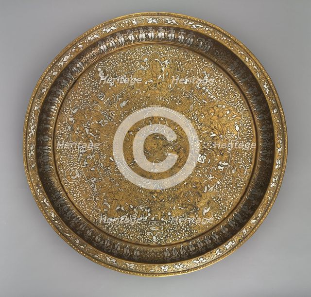 Tray Portraying Courtly Pleasures, 1240s. Creator: Unknown.