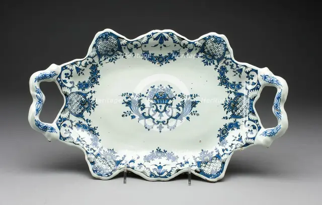 Tray, Rouen, c. 1700/20. Creator: Unknown.
