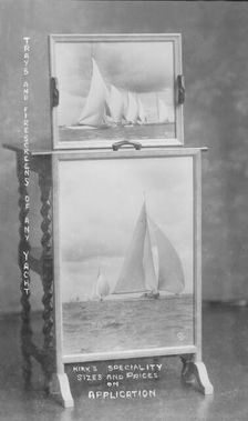 Trays and firescreens of any yacht: Kirk's speciality sizes and prices on application. Creator: Kirk & Sons of Cowes