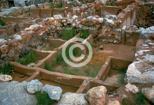 Treasure room of the Minoan palace at Zakro, 20th-15th century BC. Artist: Unknown