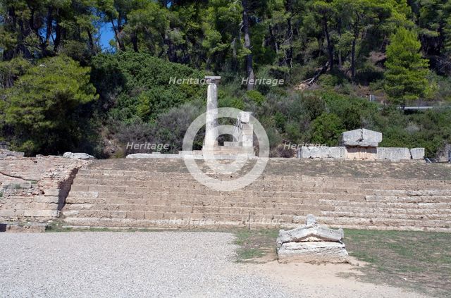 Treasuries in Olympia, Greece. Creator: Samuel Magal.