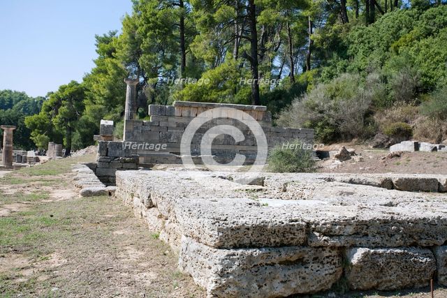 Treasuries in Olympia, Greece. Creator: Samuel Magal.