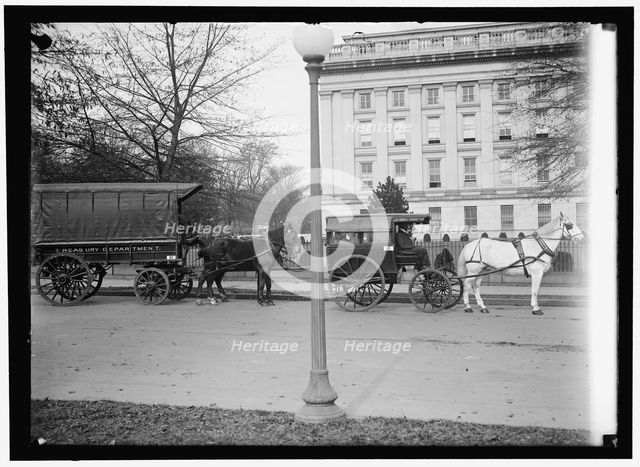 Treasury Department wagon, between 1910 and 1917. Creator: Harris & Ewing.