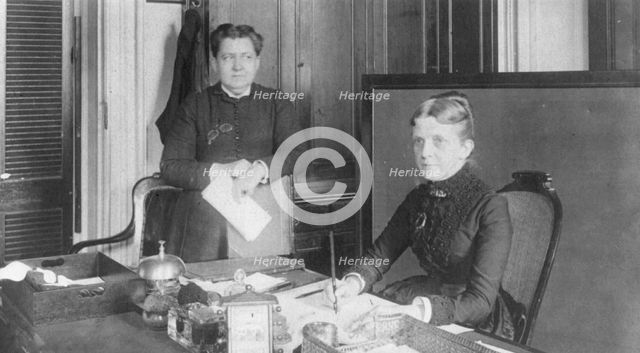 Treasury Dept. employees - Miss Jane Searey and Miss Van Vranken, between 1890 and 1950. Creator: Frances Benjamin Johnston.