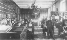 Treasury Dept. employees - Mr. Smith's room, between 1890 and 1950. Creator: Frances Benjamin Johnston