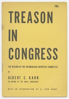 Treason in Congress: The Record of the Un-American Activities Committee 1948. Creator: Unknown