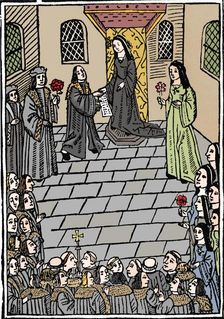 Treaty of marriage between Charles V and Princess Mary Tudor c1508. Artist: Richard Pynson