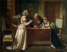 Treaty of Cambrai, 1871. Creator: Francisco Jover y Casanova