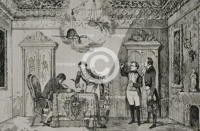 "Treaty of Fontainebleau" (October 27, 1807), 1851.  Creator: Unknown.
