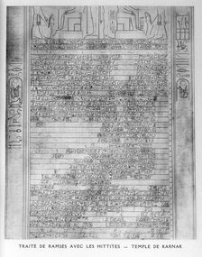 Treaty of Ramses and the Hittite People, Temple of Karnak 19th century