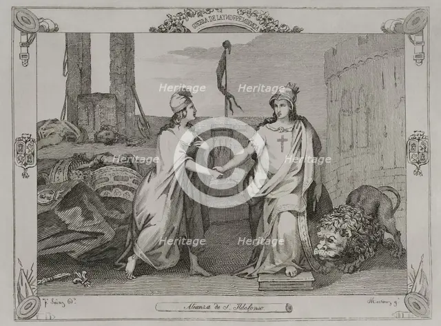 Treaty of San Ildefonso, (August 19, 1796), 1851.  Creator: Unknown.