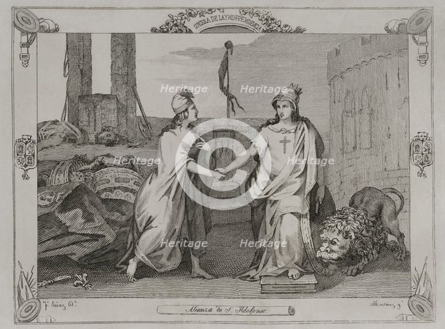 Treaty of San Ildefonso, (August 19, 1796), 1851.  Creator: Unknown.