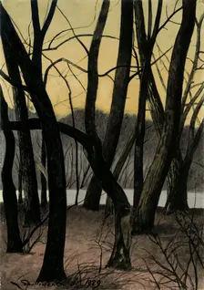 Tree trunks, 1929. Creator: Spilliaert, Léon (1881-1946)