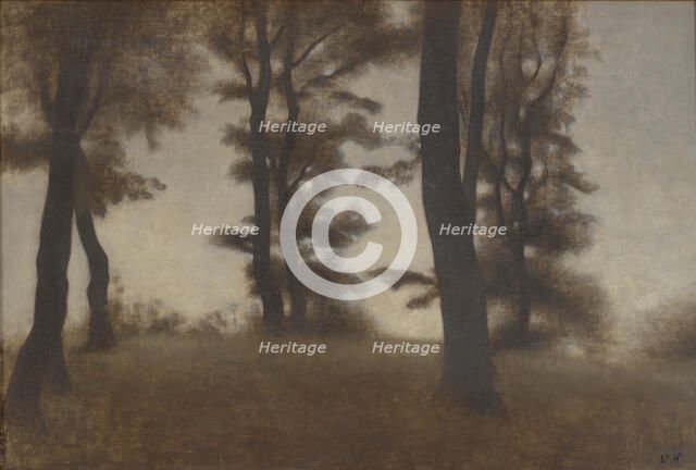 Tree Trunks. Arresødal near Frederiksværk, North Zealand, 1904. Creator: Hammershøi, Vilhelm (1864-1916).