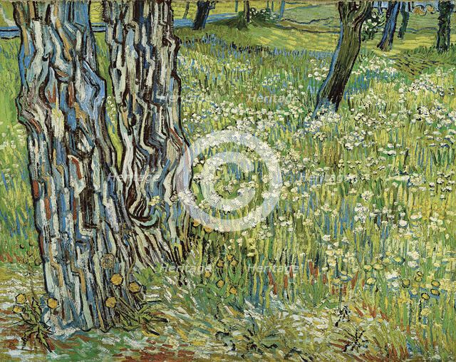 Tree trunks in the grass, 1890. Creator: Gogh, Vincent, van (1853-1890).