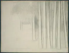 Tree Trunks (study for La Grande Jatte), 1884. Creator: Georges-Pierre Seurat