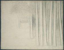 Tree Trunks (study for La Grande Jatte), 1884. Creator: Georges-Pierre Seurat