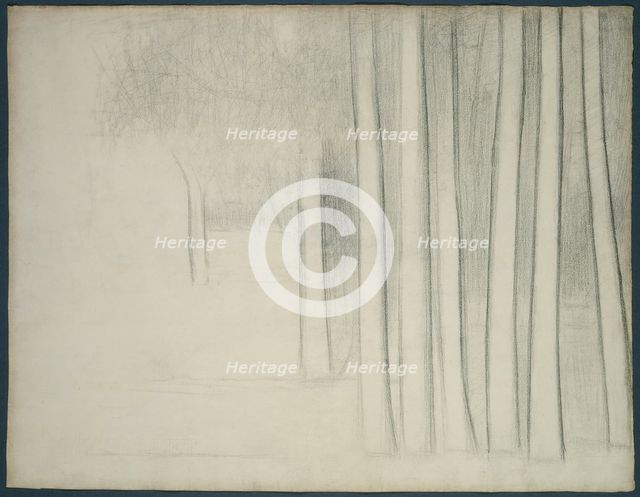 Tree Trunks (study for La Grande Jatte), 1884. Creator: Georges-Pierre Seurat.