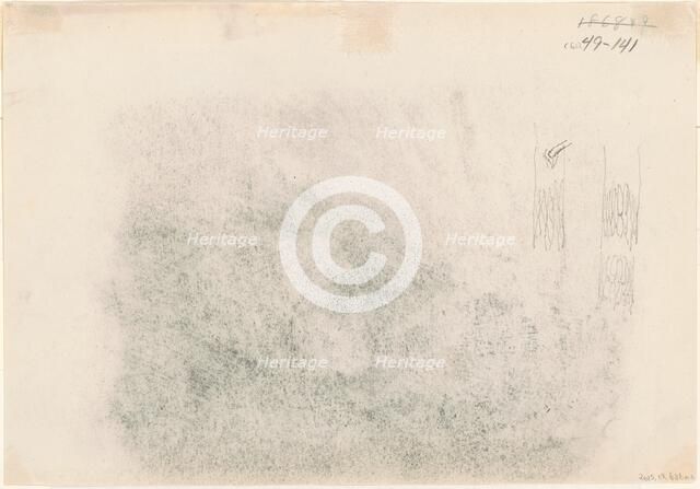 Tree Trunks [verso], 1868-1869. Creator: John Singer Sargent.