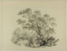 Tree and Footbridge, 1820. Creator: Francis Nicholson