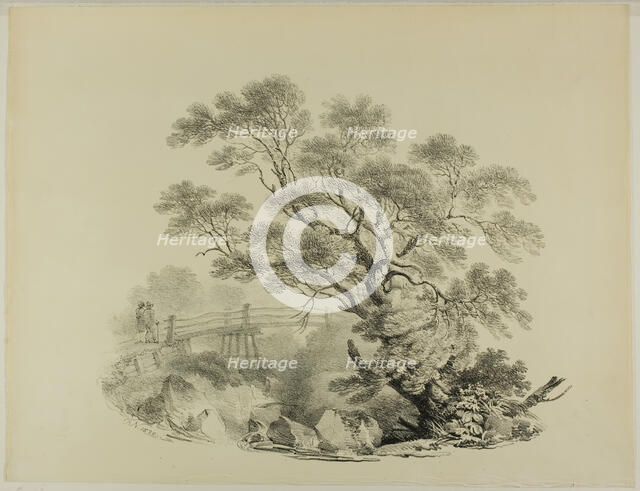 Tree and Footbridge, 1820. Creator: Francis Nicholson.