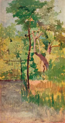 Tree and Woodpath c19th century. Artist: Giovanni Fattori