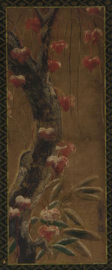 Tree, autumn vine and snow, Edo period, 1615-1868. Creator: Unknown