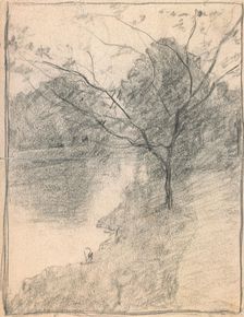 Tree Beside a Stream, c1871-1927. Creator: John Ottis Adams