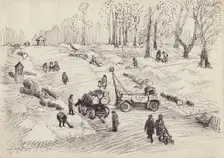 Tree-felling, c1950. Creator: Shirley Markham