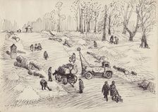 Tree-felling, c1950. Creator: Shirley Markham