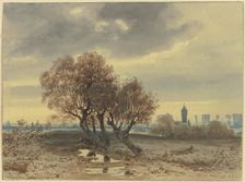 Tree group at a river, c1840-1890. Creator: Carl Theodor Reiffenstein