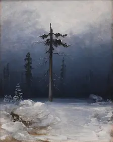 Tree in a Wintry Forest, 1850-1859. Creator: Peder Balke