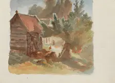Tree in front of a hut, 1864-1865. Creator: Maria Vos