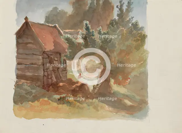Tree in front of a hut, 1864-1865. Creator: Maria Vos.