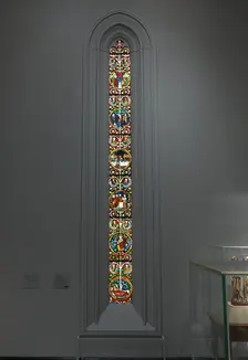 Tree of Jesse Window: The Reclining Jesse, King David, and Scenes from the Life of Jesus, 1280-1300. Creator: Unknown