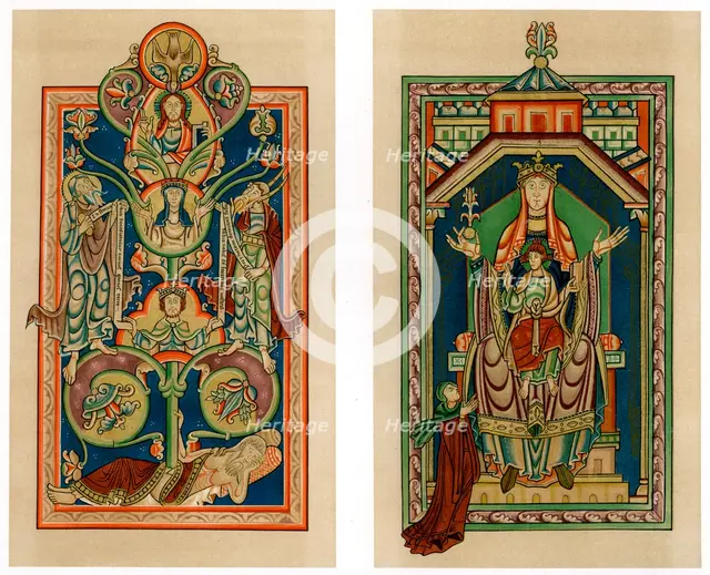 Tree of Jesse and Virgin and Child enthroned, c1130-1140. Artist: Unknown