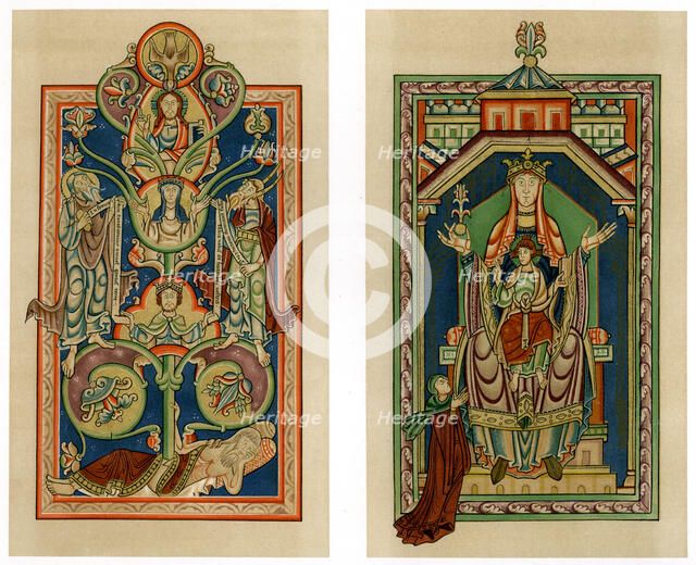 Tree of Jesse and Virgin and Child enthroned, c1130-1140. Artist: Unknown