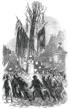 Tree of Liberty, on the Boulevard St. Martin, at Paris, 1850. Creator: Unknown