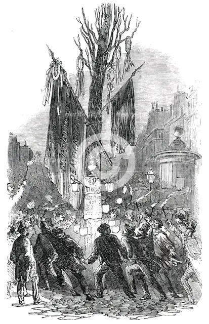Tree of Liberty, on the Boulevard St. Martin, at Paris, 1850. Creator: Unknown.
