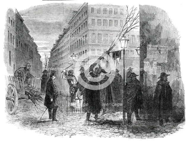 Tree of Liberty, cut down in Paris, 1850. Creator: Unknown.