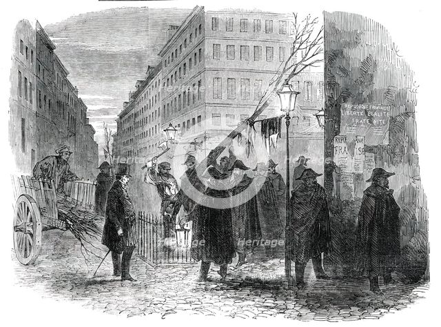 Tree of Liberty, cut down in Paris, 1850. Creator: Unknown.