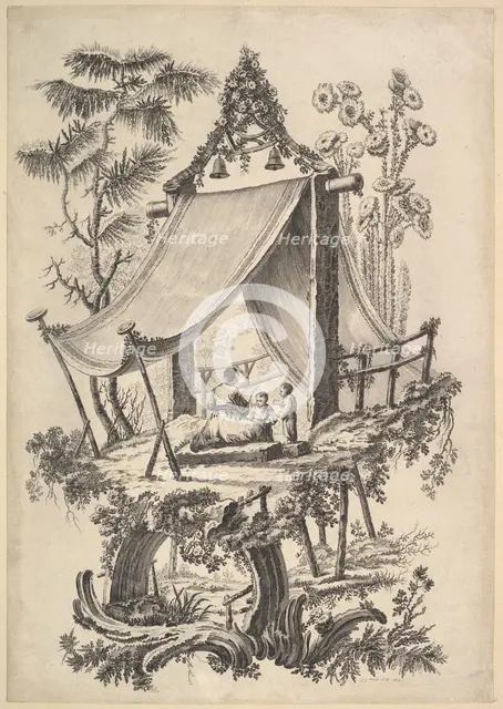 Treehouse, 1773. Creator: Jean Jacques Avril.