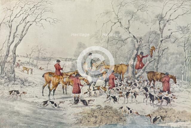 Treeing The Fox', c1800, (1922). Artist: Henry Thomas Alken.