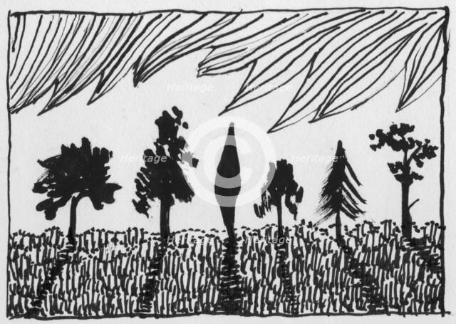 Trees, 1951. Creator: Shirley Markham.