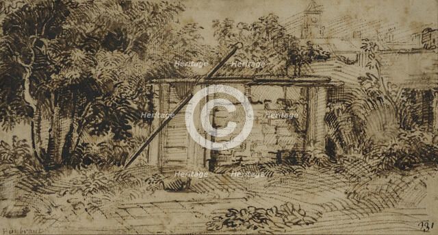 Trees and buildings. Creator: Pieter de With.