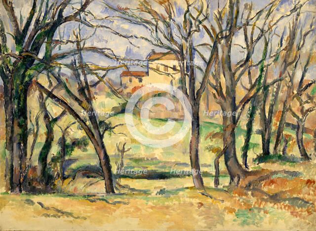 Trees and Houses Near the Jas de Bouffan, 1885-86. Creator: Paul Cezanne.